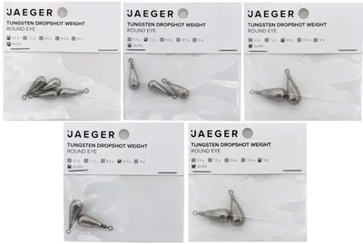 Produktbild von Jaeger Fishing Tungsten Tear Drop Shot Weight Natural - Gewichte, Gewicht / Inhalt:7.2g / 3 Stück