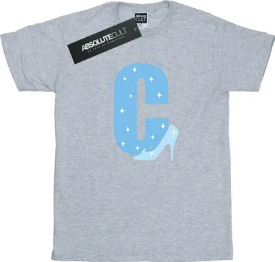 Produktbild von Disney - "Alphabet C Is For Cinderella" T-Shirt für Damen BI42684 (L) (Grau)