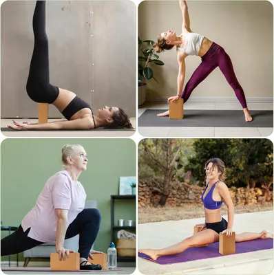 Produktbild von Yogablokken aus Kork - Set von 2 - nachhaltiges Material