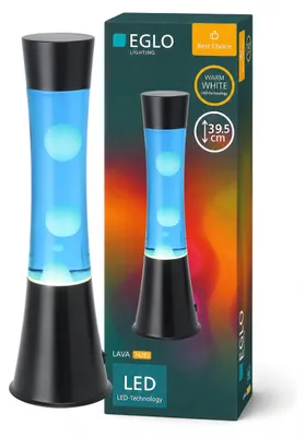 Produktbild von EGLO LED Lavalampe Lava, Deko Lampe Wassersäule, Retro Lavaleuchte Kinder