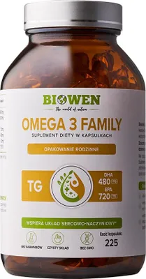 Produktbild von Biowen Omega 3 Family TG 720 mg EPA 480 mg DHA 225 Kapseln