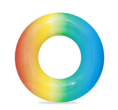 Image de Cercle arc-en-ciel gonflable diamètre 91cm en sac 10+