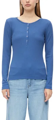 Produktbild von s.Oliver RIPP-Langarmshirt mit Knopfleiste im Slim Fit – Größe 40, 5527_royalblau