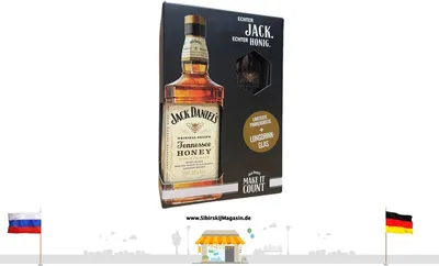 Produktbild von Jack Daniels "ORIGINAL RECIPE" Tennessee HONEY 0,35L alc. 35% vol. + LONGDRINKGLAS