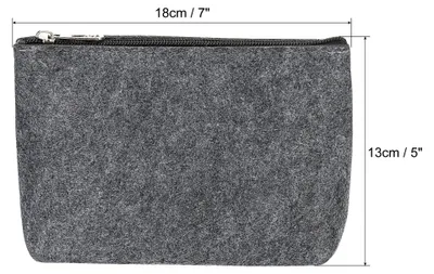 Produktbild von Filztasche Federmappe Zippertasche Stiftemappe Filz fš¹r Bš¹robedarf Organizer Grau