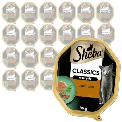 Produktbild von Sheba Classics Tray 22x85g Alleinfuttermittel für Katzen mit Wild in Terrine