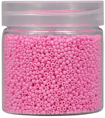 Produktbild von Runde Glasperlen 2mm für das Aufziehen 10000 Stück/110g in Box, 12/0 rosa Glasperlen kleine Samenperlen für das Schmuckmachen von Ohrringen Armreifen Schmuckketten (rosa)