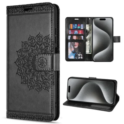 Produktbild von Hülle für iPhone 15 / 15 Pro / 15 Plus / 15 Pro Max Handyhülle Handy Tasche Etui iPhone 15 Pro Max Schwarz