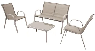 Zdjęcie produktu dla JUMI Zestaw meble ogrodowe 2 krzesła sofa stolik komplet ogrodowych na taras