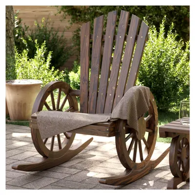 Produktbild von Adirondack Schaukelstühle 2 Stück aus massivem Tannenholz