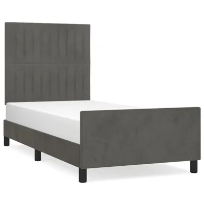 Obrázok produktu pre vidaXL Rám postele bez matraca tmavosivý 90x190 cm zamat