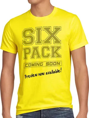 Produktbild von style3 Sixpack coming soon Herren T-Shirt Funshirt Shirt Spruchshirt