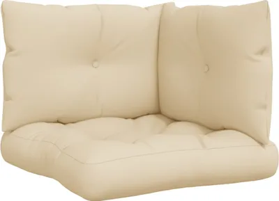 Produktbild von vidaXL Palettenkissen 3-tlg. Beige Stoff