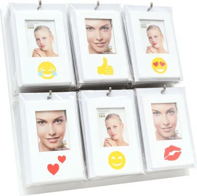 Produktbild von Deknudt S59KL6 Minirahmen Emoticon bunt 3,5x4,5 cm mit Magnet und Aufsteller