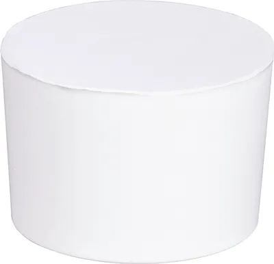 A white cylindrical object, likely a dehumidifier refill container, is shown against a white background.