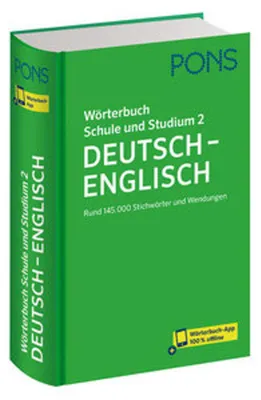 Image de PONS Wörterbuch Schule und Studium Deutsch - Englisch, Band 2