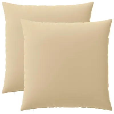 Image de vidaXL, housses de coussin, lot de 2, HEERLEN, beige, 65 x 65 cm, polyester