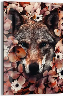 Produktbild von DEQOART Glasbild Echtglas 40x60 cm 'Wildblumenzauber' Wandbild Bild modern Deko