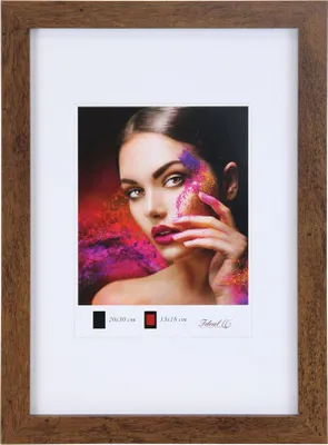 Produktbild von Holz Bilderrahmen Lifestyle Plexi Foto Rahmen Collage Wanddeko Poster HR-25 - Farbe: Braun | Format: 30x45