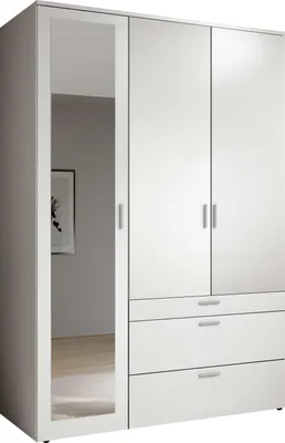 Produktbild von Kleiderschrank HARPER BOSA BHT 135x195x56 cm weiß Drehtürenschrank