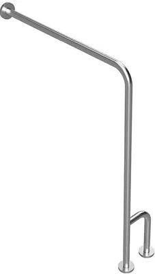 Produktbild von BELP Stützgriff Rechts Edelstahl gebürstet mit Abdeckung 230x866x840 mm, 120 kg Traglast für Bad & WC >> zum Bohren