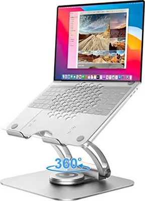 Produktbild von Laptop-Ständer, ergonomisch verstellbar, 360° drehbar, bis 10 kg, für Laptops & Tablets bis 16 Zoll