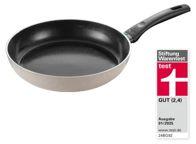 Bratpfanne 28 cm, Aluminium, Keramik-Antihaft, Induktion, beige