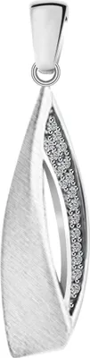 Produktbild von 925/- Echt Silber Anhänger ohne Kette "Anela", Zirkoniabesatz, 925/rhodiniert