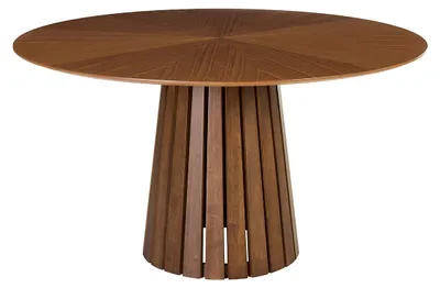 Produktbild von Miliboo - Esstisch rund aus dunklem Walnussholz D137 cm DITA