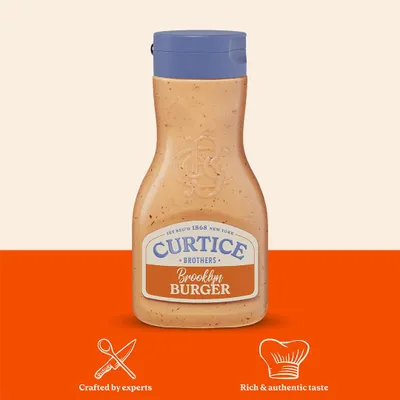 Immagine prodotto di Salsa per hamburger Brooklyn dei fratelli Curtice gusto autentico 420ml