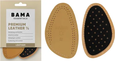Produktbild von Bama Premium Leder 1/2 Einlegesohlen für Schuhe mit Aktivkohle - Größe 38/39 EUR