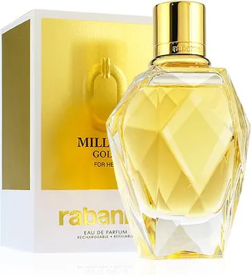 Produktbild von Rabanne Million Gold For Her, Frauen, 30 ml, Nachfüllbare Flasche, Flüssiges Parfüm, Rose, Weiße Blume
