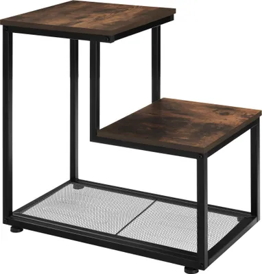 Image de Table d’appoint HALIFAX 60,5x35,5x60,5cm - Bois foncé industriel, rustique