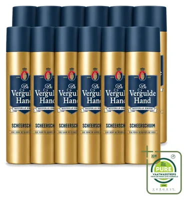 Zdjęcie produktu dla 12 sztuk pianki do golenia De Vergulde Hand - 250 ml - opakowanie zbiorcze