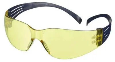Produktbild von 3M™ SecureFit™ 100 Schutzbrille, blaue Bügel, Antikratz-/Anti-Fog-Beschichtung, gelbe Scheibe, SF103AF-BLU-EU, 20 pro Packung