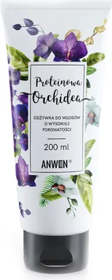 A product shot of a hair conditioner tube with floral designs.
