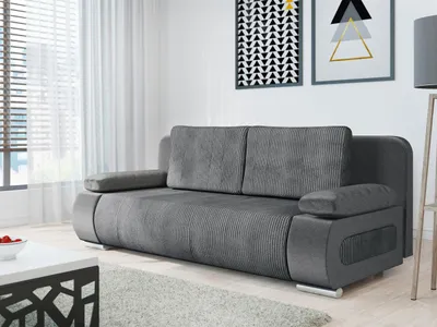 Produktbild von MIRJAN24 Schlafsofa Emma Cord, Sofa mit Bettkasten und Schlaffunktion, Polstersofa Couch vom Hersteller (Farbe: Poso 22 + Kronos 22)