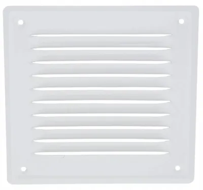 Produktbild von Metall Lüftungsgitter Weiß 20x20 cm Kamin Außenwandschutz