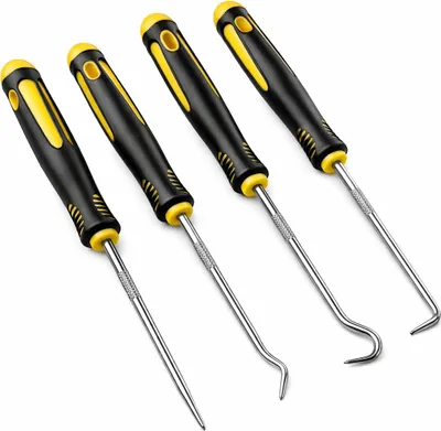 Immagine prodotto di Set attrezzi ganci per rimozione guarnizioni anelli O-ring paraolio kit, set di ganci per guarnizioni O-ring,strumenti rimuovere facilmente tubi, guarnizioni, ganci di prelievo 4 pezzi Gebo Tools