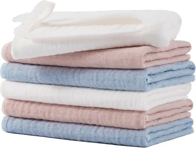 Obrázok produktu pre Detské žinky 25,4 x 25,4 cm, sada 6 ks, bavlna, do kúpeľa