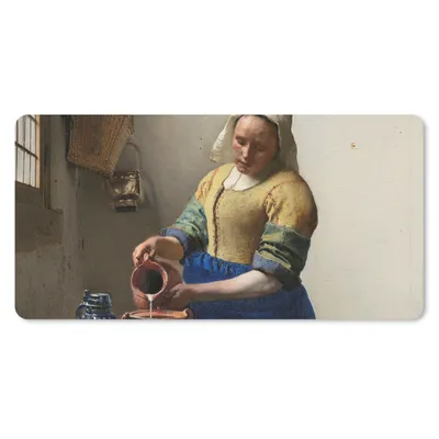 Produktbild von MuchoWow® Mauspad Mousepad Das Milchmädchen - Gemälde von Johannes Vermeer 60x30 cm - Mousepads - Maus Mat - Pad - Mausunterlage - Nachhaltig