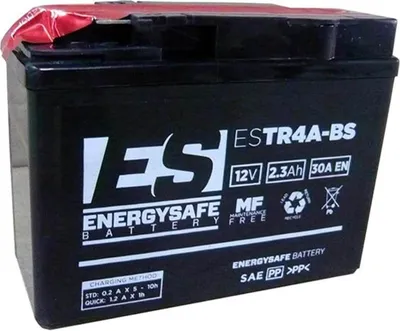 Image de EnergySafe ESTR4A-BS Batterie étanche 12V/2,3AH avec acide pour Honda