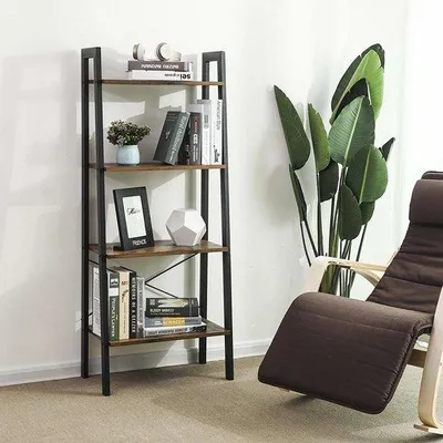 Produktbild von Industrieller Bücherregal - Stahl - Schwarz - 120 cm