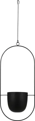 Produktbild von Mica Decorations Dexter Blumentopf hängend - L24 x B14 x H83 cm - Schwarz