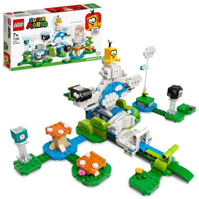 Zdjęcie produktu dla LEGO Super Mario Podniebny świat Lakitu — zestaw dodatkowy, Zestaw do budowania, 7 lat(a), Plastik, 484 szt., 485 g
