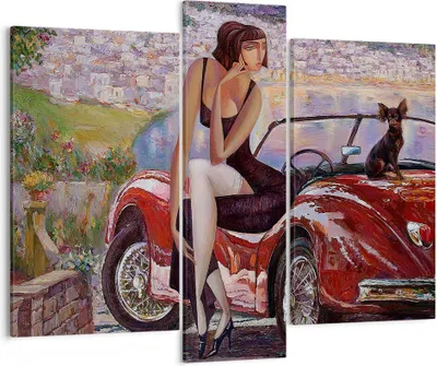 Produktbild von Bild auf Leinwand - Leinwandbild - frau modern - 95x80cm - Wand Bild - Wanddeko - Wandbilder - Leinwanddruck - Bilder - Kunstdruck - Wanddekoration - Leinwand bilder - Wandkunst - CB95x80-3468