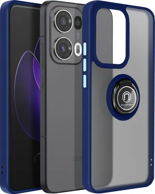 Zdjęcie produktu dla Avizar, etui Oppo Reno 13 Pro z pierścieniem magnetycznym, półprzezroczyste, granatowe