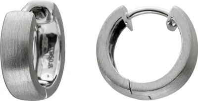 Produktbild von Platin 950 Klappcreolen 14mm mattiert massiv