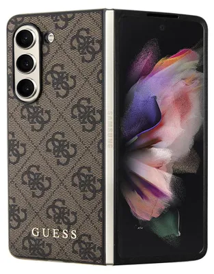 Produktbild von Guess GUHCZFD5GF4GBR F946 Z Fold5 braun/braun Hartschalenetui 4G Charms Kollektion