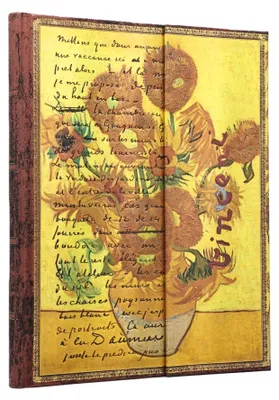 Zdjęcie produktu dla Van Gogh Sunflowers (Embellished Manuscripts Collection) Ultra Lined Hardcover Journal (Elastic Band Closure)